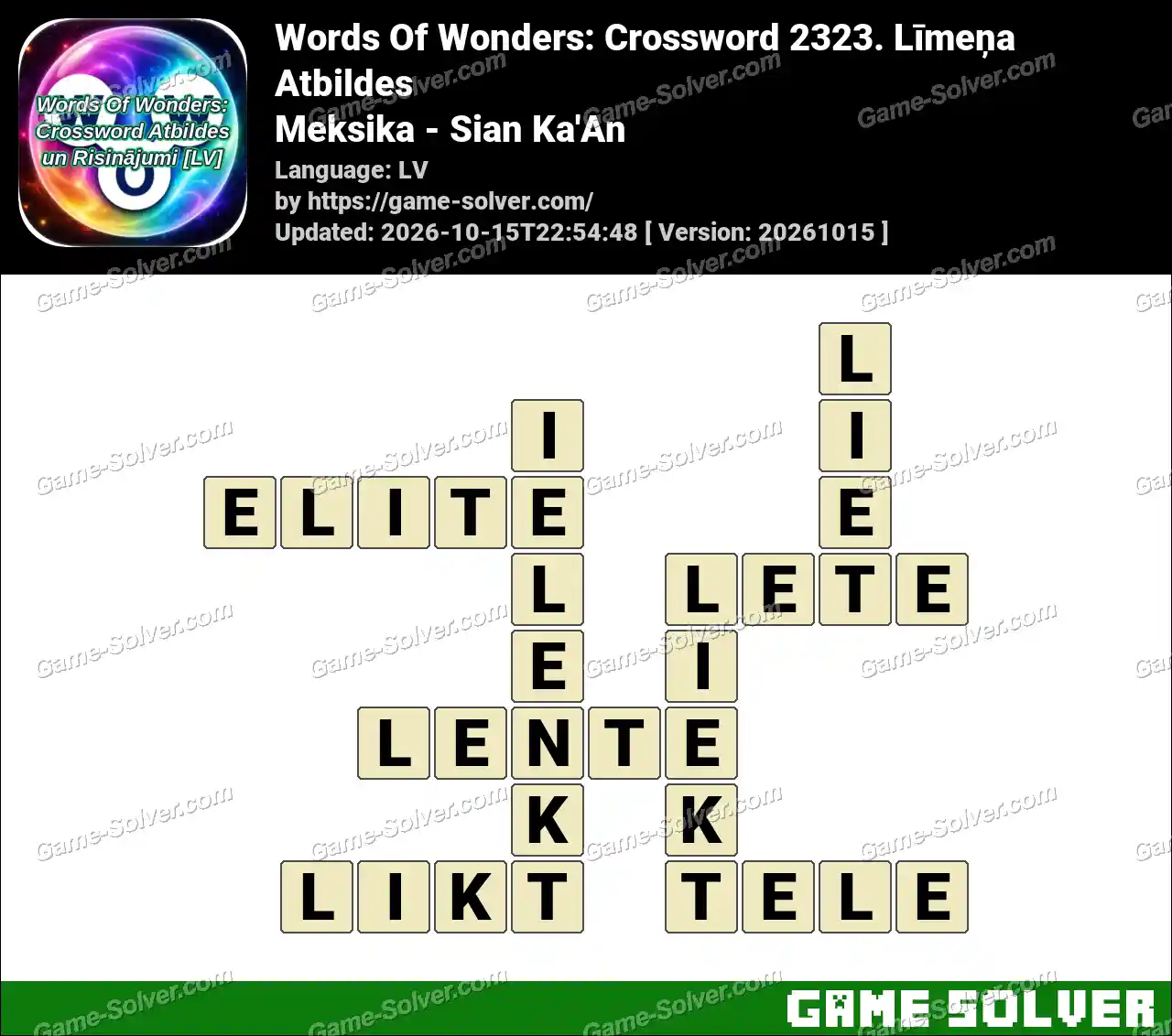 Words Of Wonders: Crossword 2323. Līmeņa Atbildes – Meksika – Sian Ka’An